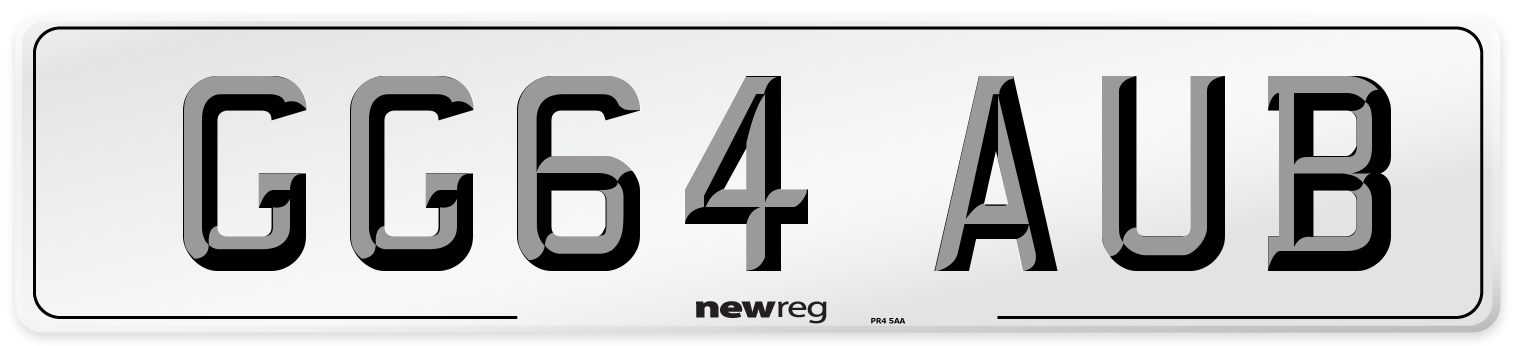 GG64 AUB Number Plate from New Reg